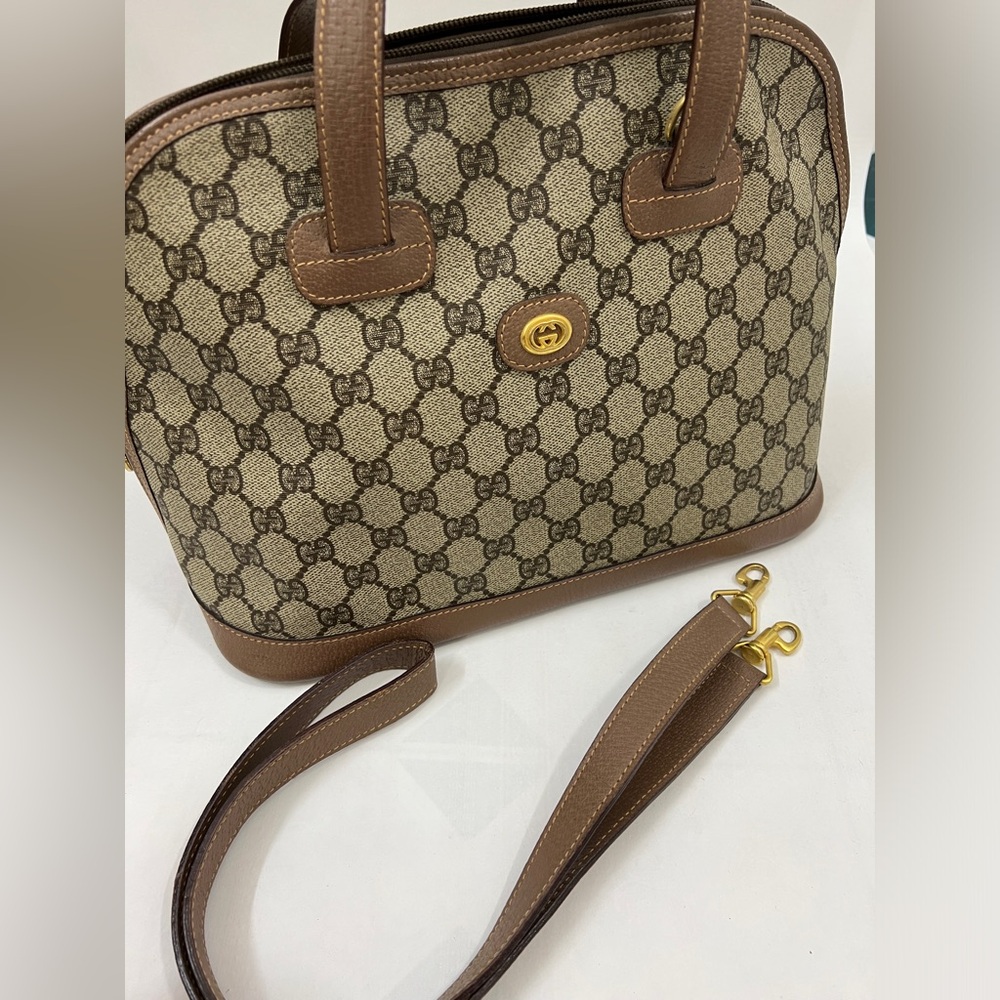 Gucci Vintage GG Supreme Monogram Domed Satchel Bag - Picture 6 of 11